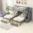 Gleaton Twin 3 Drawer Triple Bunk Bed with Shelves by Harriet Bee