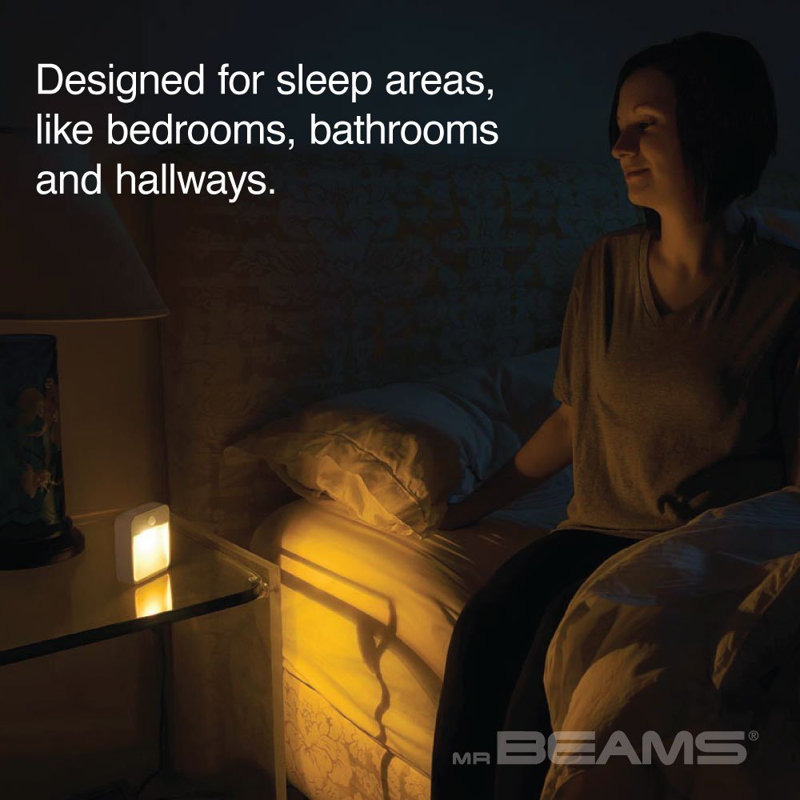 Lumen Amber LED Sleep Friendly Wireless Battery Powered Motion Sensing Nightlight, 3-Pack