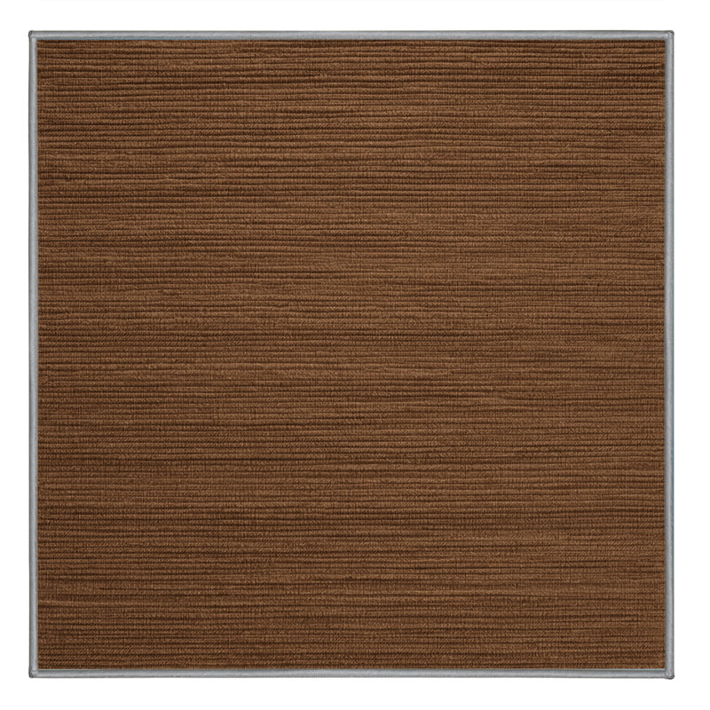 Tapis brun uni lavable à la machine, Carré 4 pi