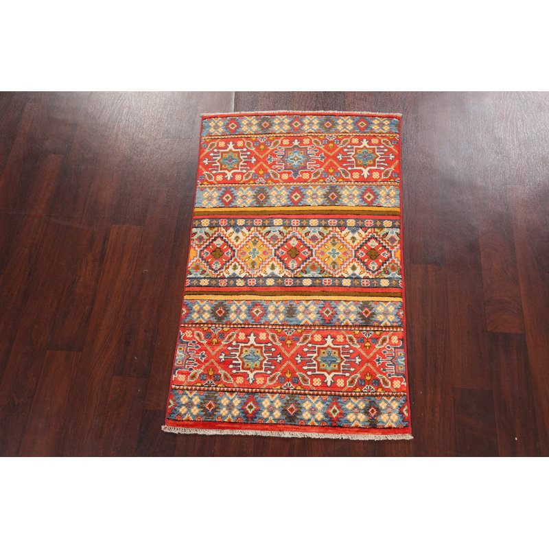 One-of-a-Kind 2'7" X 4'3" New Age Wool Area Rug in