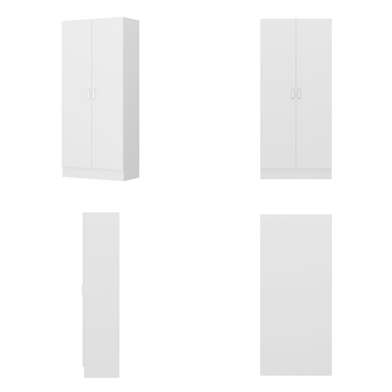 White Wardrobe For Compact Homes