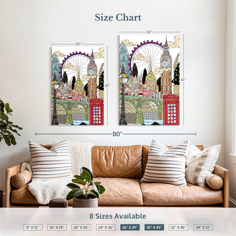 Aime Patchwork London, 39" H x 26" W