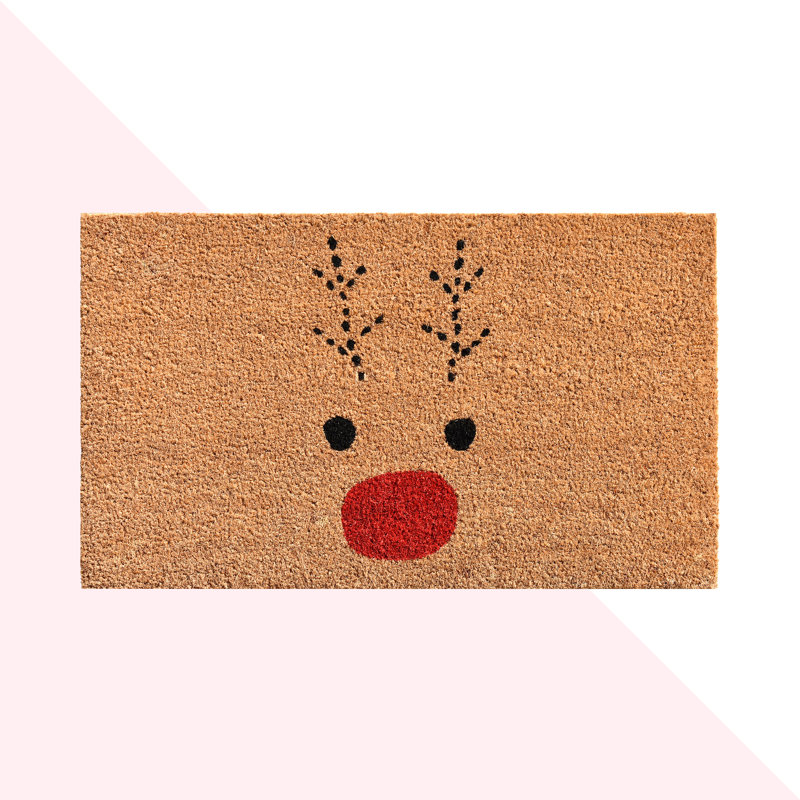 Bertrand Reindeer Non-Slip Coir Doormat, 1'5" x 2'5"