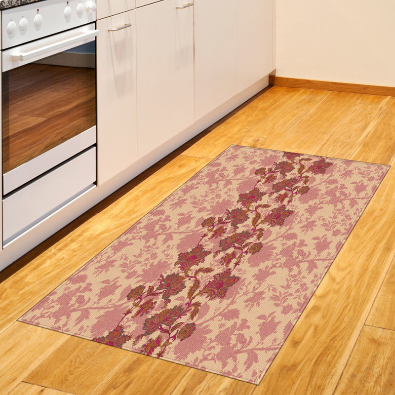 Floral High Density Long Fiber Poly Threads Decorative Area Rug Carpet, Rectangle 2'7" x 5'