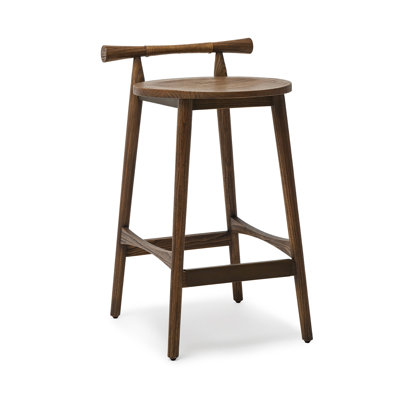 Madeira Upholstered Stool with Solid Wood Frame
