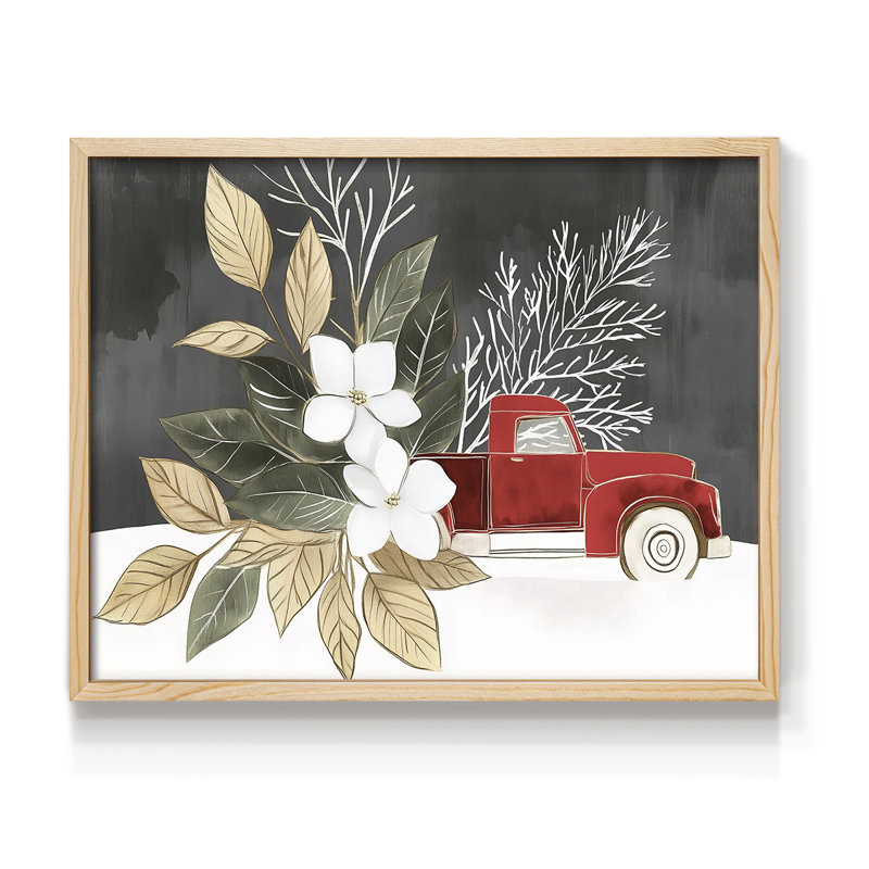 Chirstmas Art-CCXLV -Framed Print - Restickable, H 11 po x l 14 po, Naturel