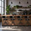 Tabouret de bar industriel avec dossier et coussins en cuir de 21,7 à 25,6 pouces de hauteur, chaises de bureau pivotantes rustiques, tabourets de pub rétro pour îlot de cuisine, salle à manger, salon