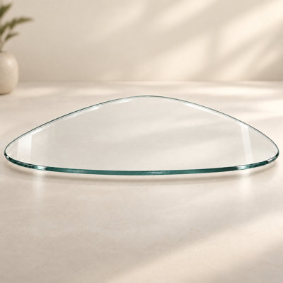 LeisureMod Imperial 52" Triangle Coffee Table Glass Top Only - 0.75" Thick Tempered Replacement Glass