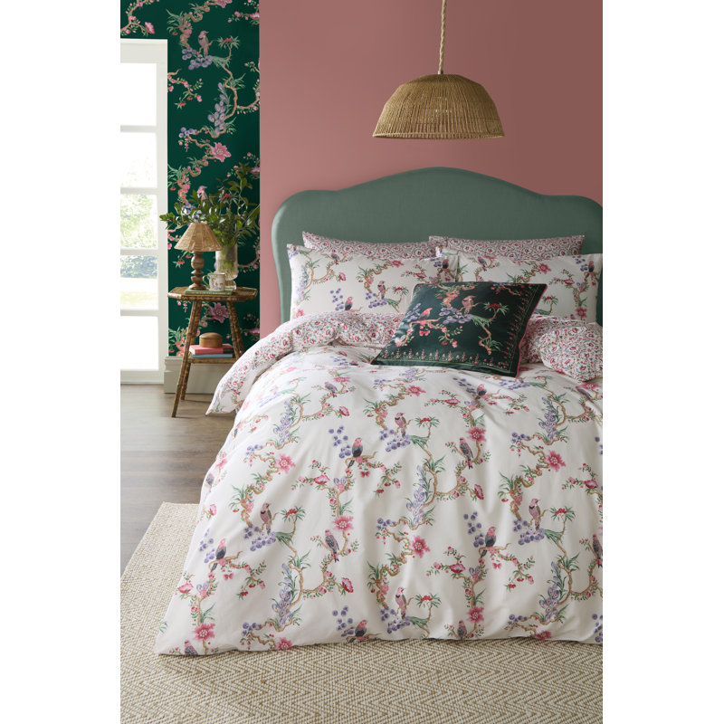 Birds of a Feather Blush Bedset, Super King