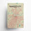 «Kansas City Map», reproduction d'impression sur affiche en beige-24705591