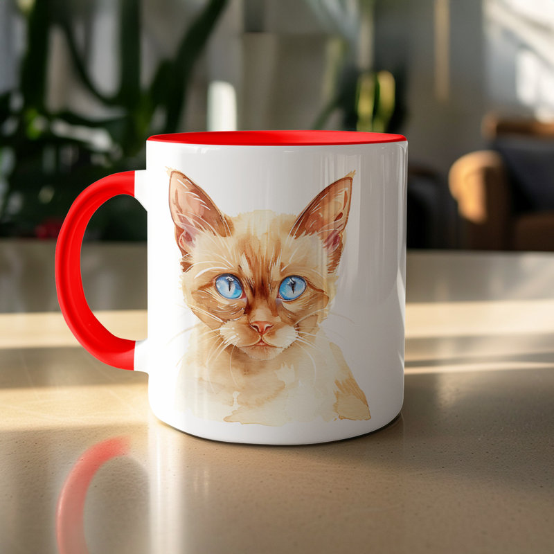 Ceramic Coffee Mug, 1, Red