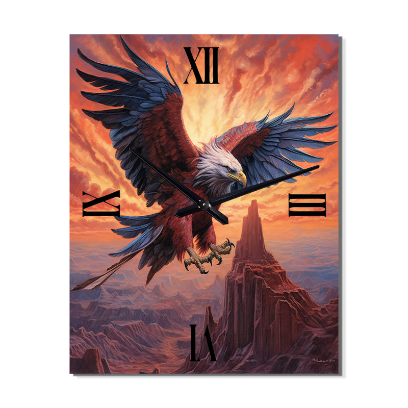 Très grande horloge murale Eagle, Petit