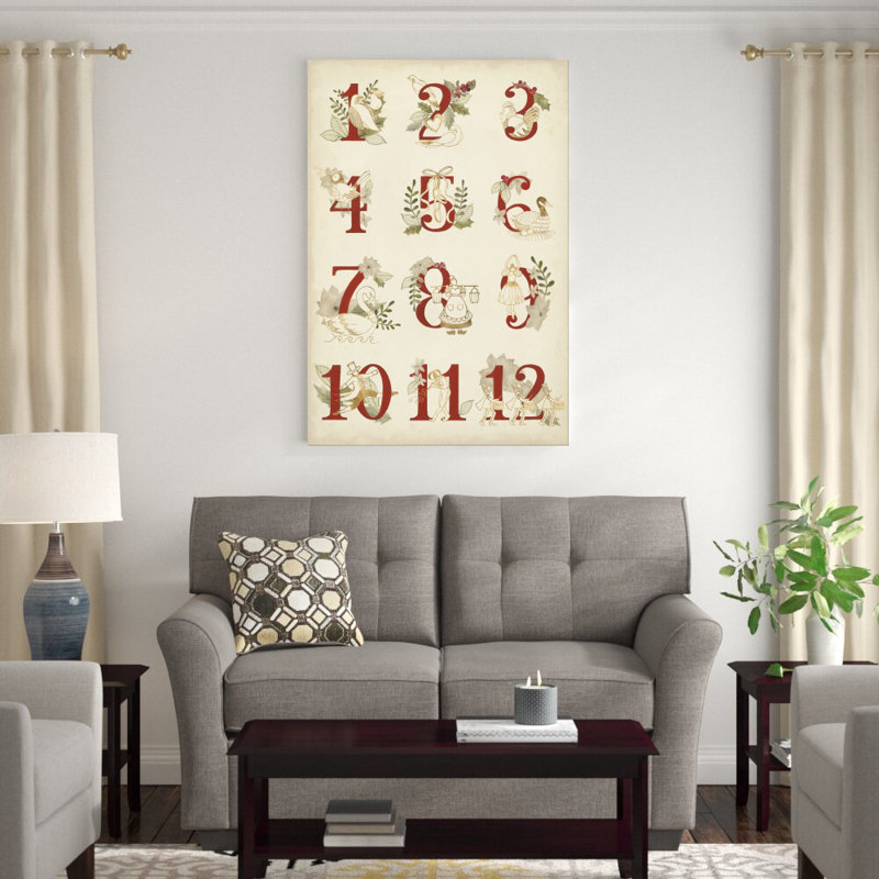 Les douze jours par Grace Popp - reproduction sur toile tendue, H 48 po x l 32 po