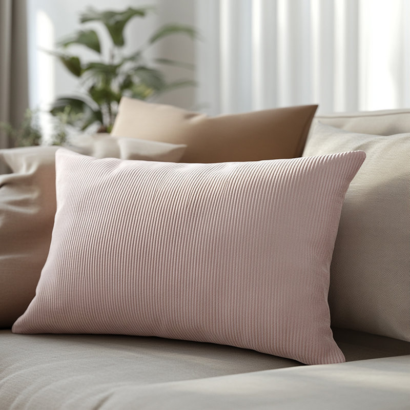 Vertical Ribbed Texture Pillow