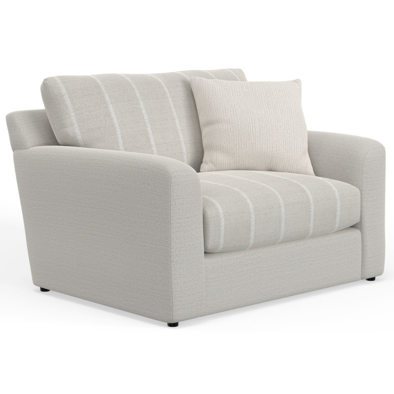 Fauteuil Mialyn, Polyester crème / brun clair