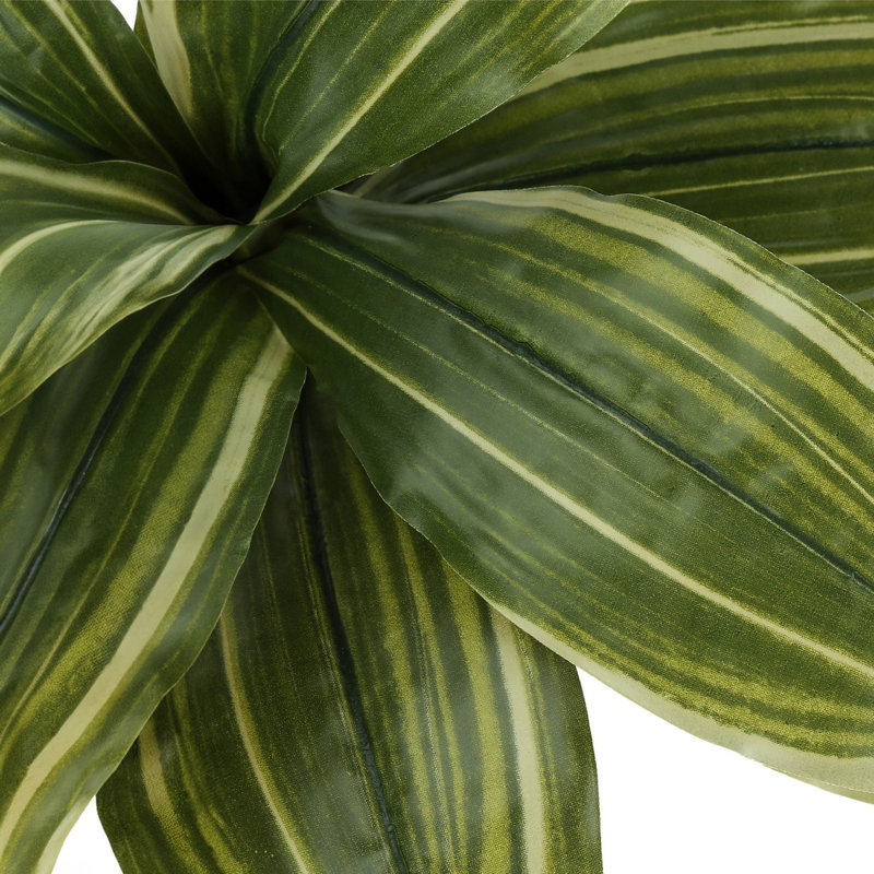 Petit arbre Dracaena en soie artificielle d'intérieur 17 pouces à feuilles vertes