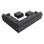 Canapé modulaire rembourré en U avec repose-pieds Abramson-788036073