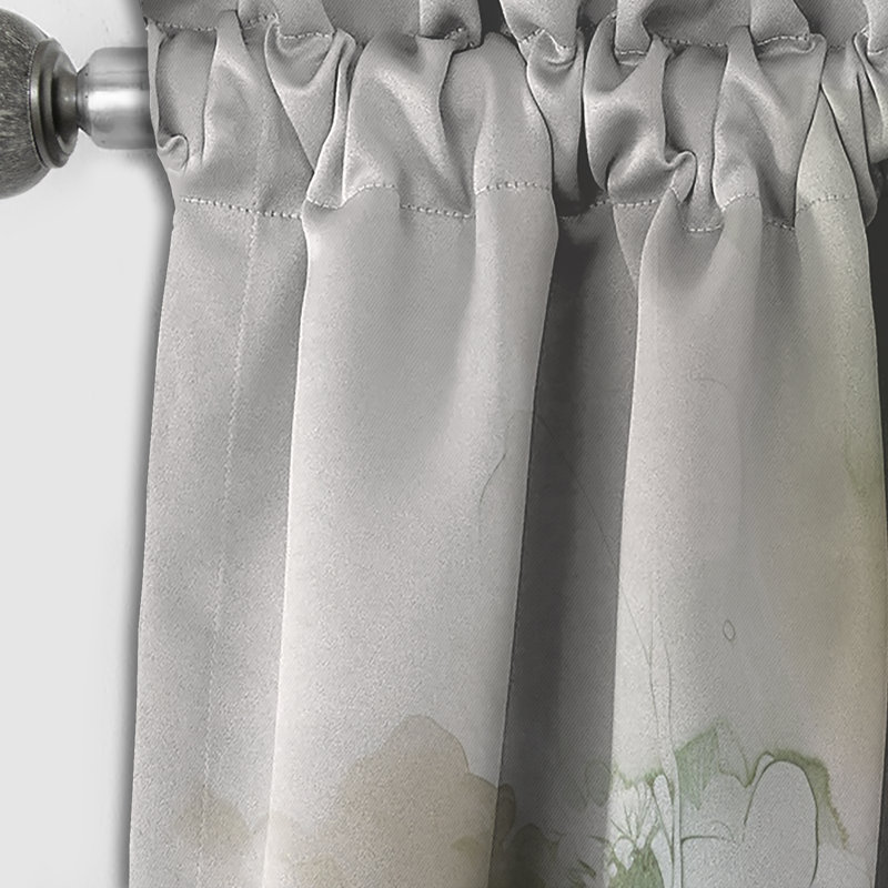 Green And Cream Essence Of Modernity I - Abstract Marble Blackout Abstract Curtain - 1 Panel, 52" W x 90" L