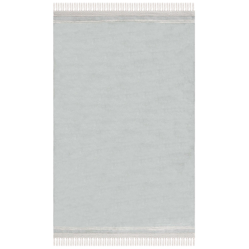 Tapis bleu clair / ivoire Easy Care 211, Rectangle de 5 pi x 8 pi