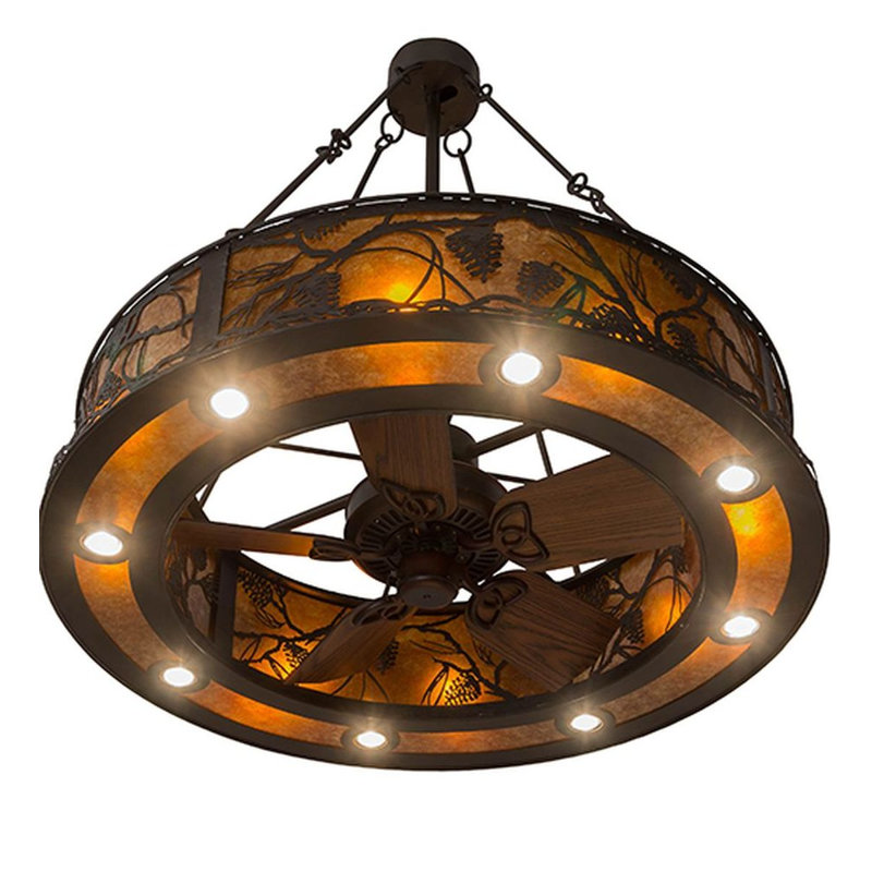 Whispering Pines Outdoor Downrod Ceiling Fan