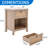 Set Of 2 Farmhouse Rattan Nightstands, Boho Bedside Tables With Drawer And Open Storage, Cane Accent Side Tables, Light Oak-825229390-825229391