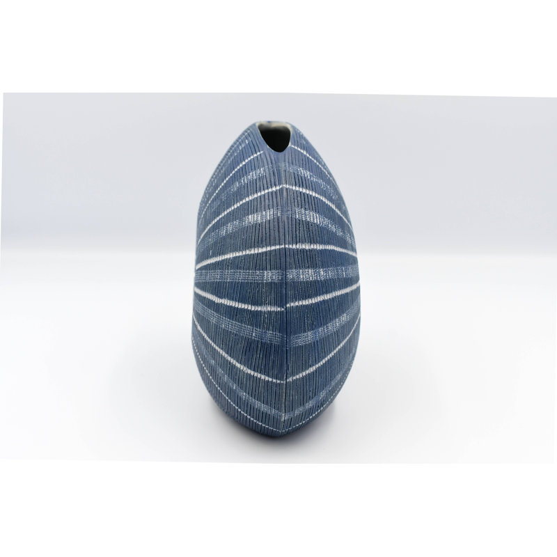 Bruster Jar, Blue, 6" H x 7" W x 3.5" D