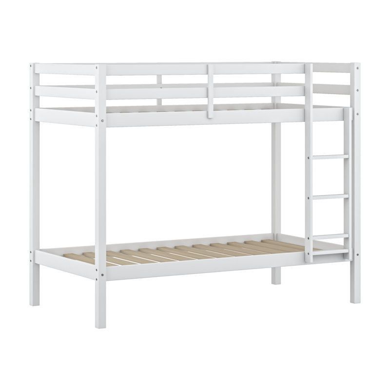 Harold Kids Twin Over Twin Bunk Bed, White