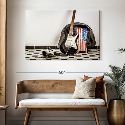 Abarca American Flag Guitar