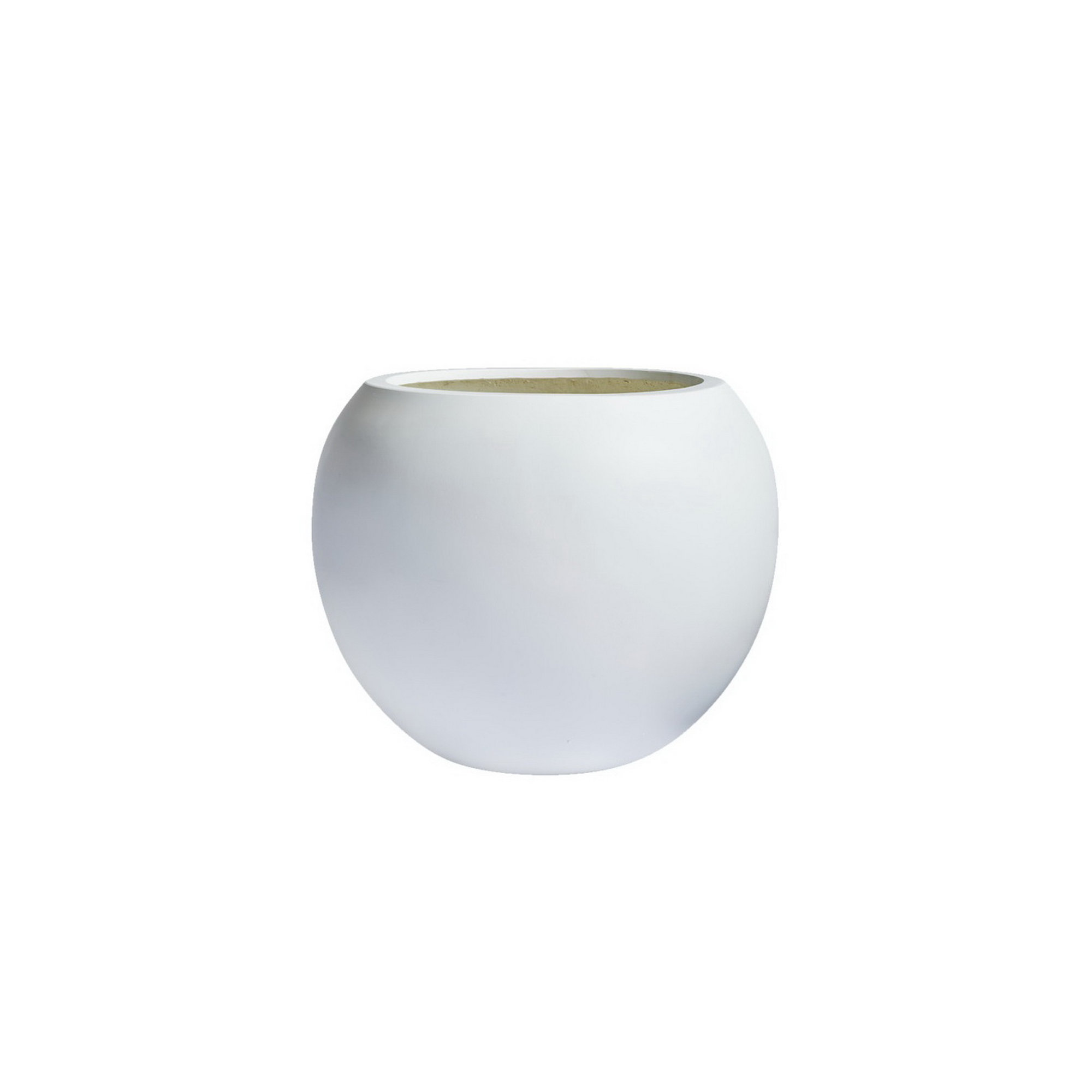 Dorlis Fiberstone Pot Planter, 10" H x 13" W x 13" D, White