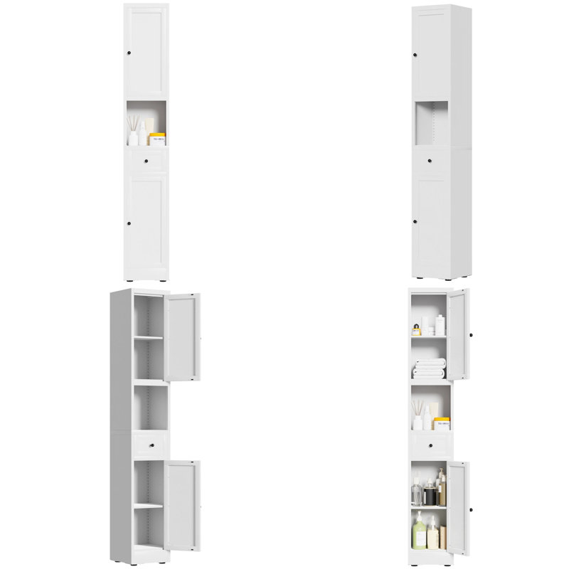 71" Narrow Metal Tower — 5-Tier Versatility & Dual-Door Concealment for Your Slim Space Revolution