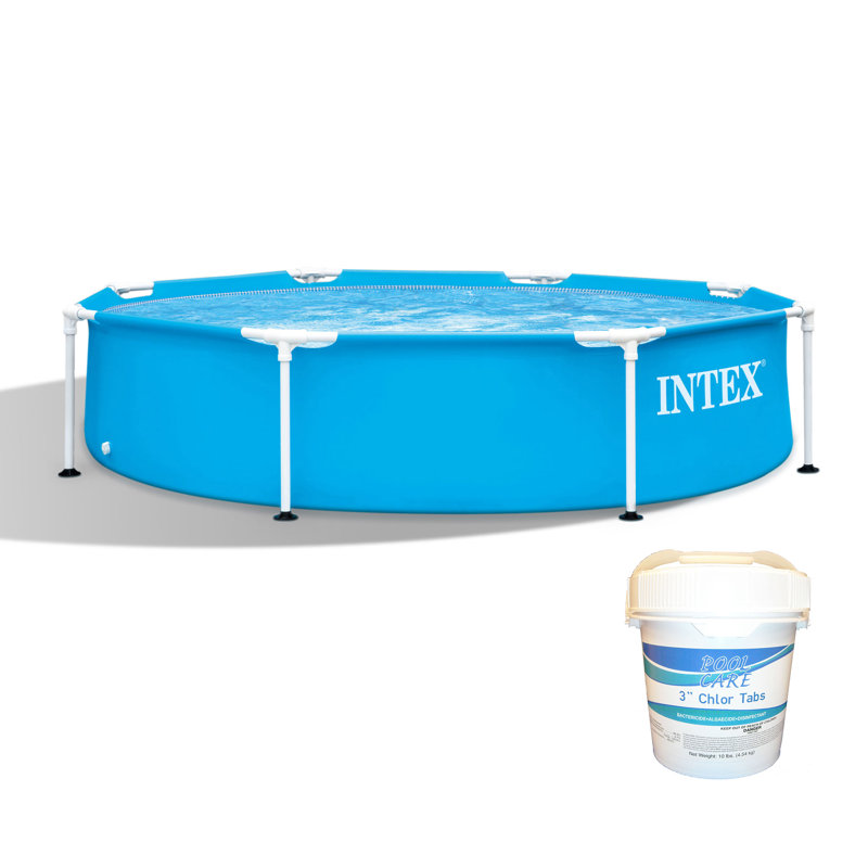 Plastic Rectangle Inflatable Pool 20.04'' H x 96'' W x 96'' L