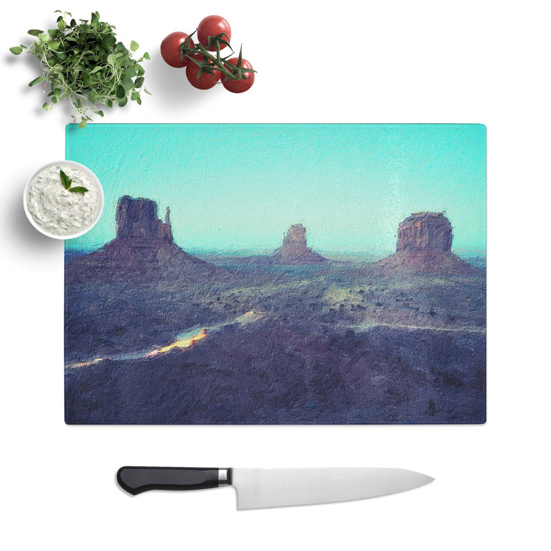 Tempered Glass Oljato-Monument Valley Chopping Board, 39 cm W x 28.5 cm L