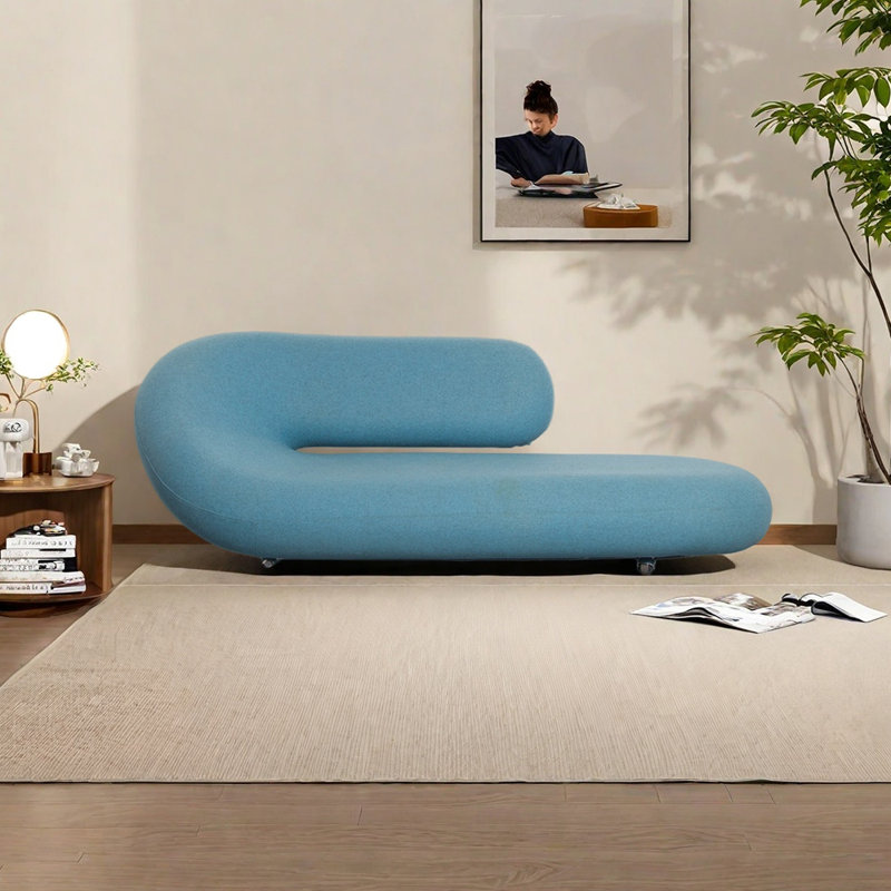 Méridienne Luxe avec lignes élégantes, Orienté à gauche (vu de face), Bleu