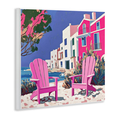 Plaque murale Beach Chair, rose par Annabelle Hall