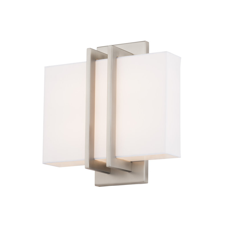 Downton LED Flush Mounted Sconce, Brushed Nickel, 3000K