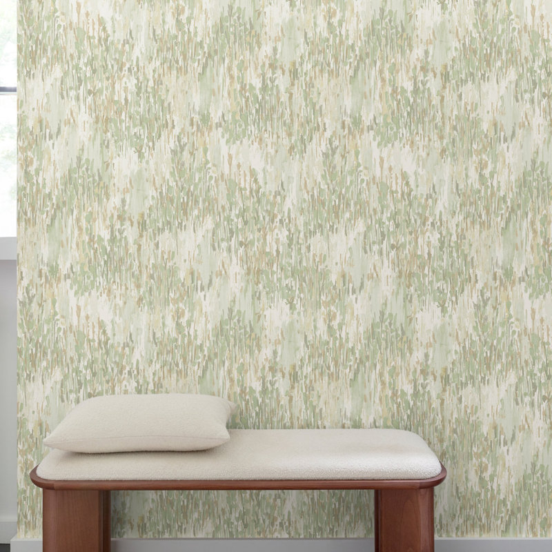 Inia Collection Abstract Ethnic All-over Wallpaper Roll, Green