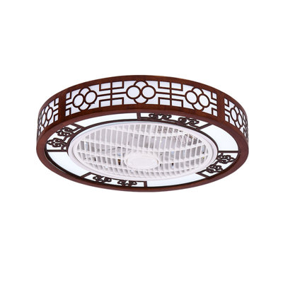 Ventilateur de plafond à DEL 7 pales 22 pouces avec télécommande et ensemble d'éclairage inclus Wylie
