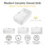 Lavabo vasque rectangulaire avec trop-plein Los Flexi - Céramique blanche au-dessus du comptoir pour les petites salles de bain-114142084