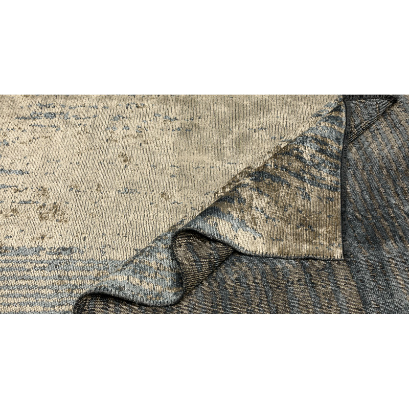Rapture Abstract Area Rug in Brown/Blue, Rectangle 7'10" x 11'2"