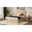 Structure de lit plateforme en bois massif avec tiroirs de rangement latéraux, support de lattes en bois de tête de lit courbée, aucun sommier nécessaire, lit de chambre en bois naturel minimaliste-228864556