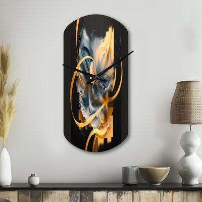 Horloge murale abstraite Lampner