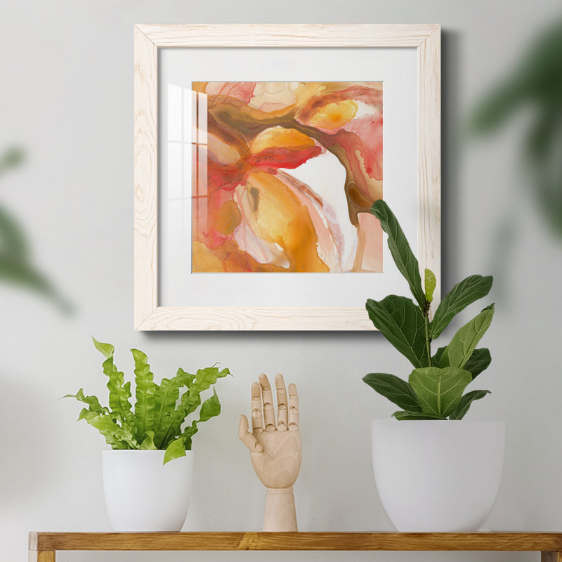 Sunset Marble III - reproduction encadrée de qualité supérieure - prête à être accrochée, H 31,5 po x l 31,5 po x P 1,5 po