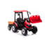 Tracteur à pédale 24V avec télécommande pour les parents, tracteur à pédales avec chargeuse et pelle rétrocaveuse-130626644