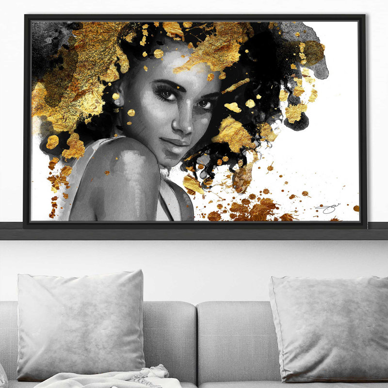«Afrique Model 5 (Horizontal)» par Jodi - impression, H 21,5 po x l 33,5 po x P 2 po, Cadre flottant noir