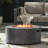 Round Iron Fire Pit With 40,000 , Smokeless, Propane - Fueled, , Quick Start, No Assembly, Stone Gray, 32 Inches Wide, Deep, 13.5 High, 38.96 Lb Pit, Ignition,