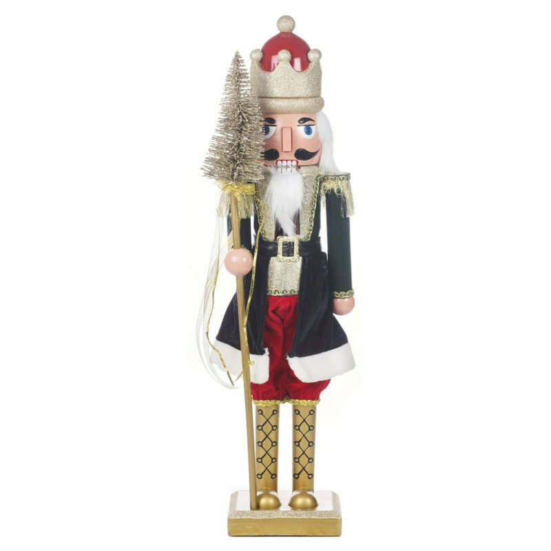 Christmas Nutcracker, 82cm H x 18cm W x 16cm D, Red Orb