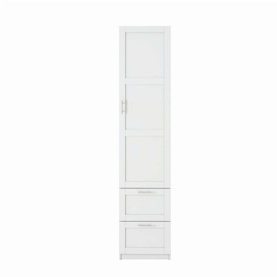 Grand garde-manger autoportant avec tablettes réglables et tiroirs pour la cuisine, la salle à manger ou l'espace de vie.