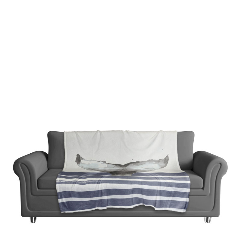 Hand Woven Throw Blanket, Navy