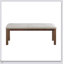 Ensemble de salle à manger brun 6 pièces avec table rectangulaire, banc et chaises d'appoint rembourrées beiges pour cuisines transitionnelles