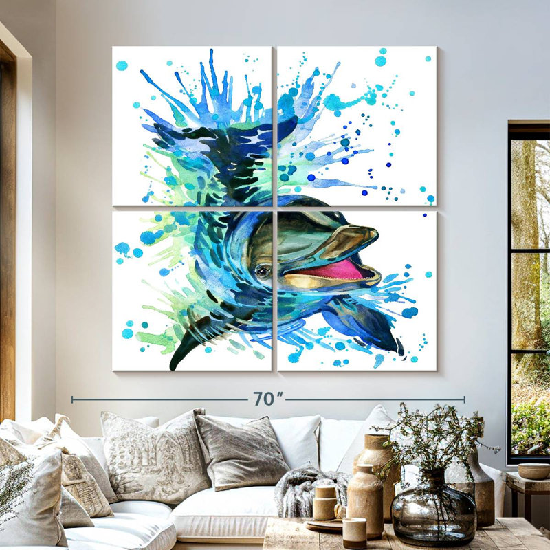 Brampt Splashing Dolphin, 57" H x 57" W
